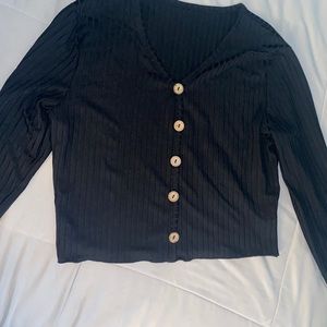 black long sleeve with buttons !